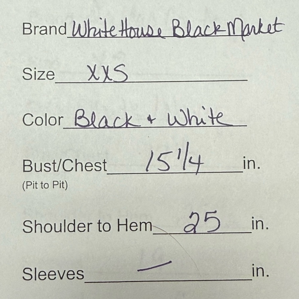 White House Black Market Floral Halter Top XXS | Black White Sleeveless Blouse - Picture 7 of 7